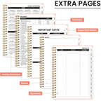 2026 Spiral Bound A5 Planner with Monthly Tabs