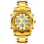 Waterproof Military Watch for Men – Analog-Digital, Stainless Steel & Shock-Resistant 🛡️