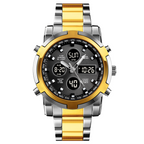 Waterproof Military Watch for Men – Analog-Digital, Stainless Steel & Shock-Resistant 🛡️