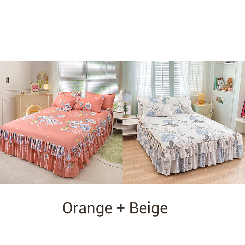 🛏️ 3-Piece Ruffled Bed Skirt Set – Elegant Design, Easy Fit & Complete Coverage 🛌