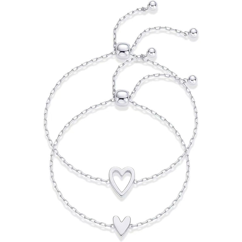 💖Matching Heart Charm Bracelet Set