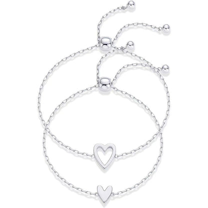 💖Matching Heart Charm Bracelet Set