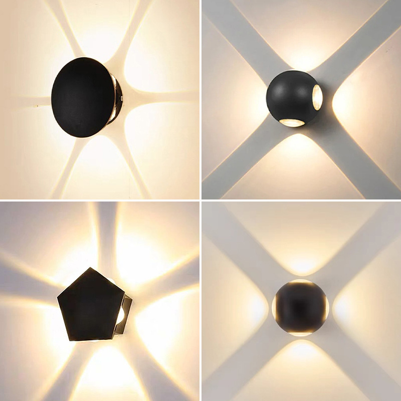 Modern LED Wall Sconce with Geometric Light Effect