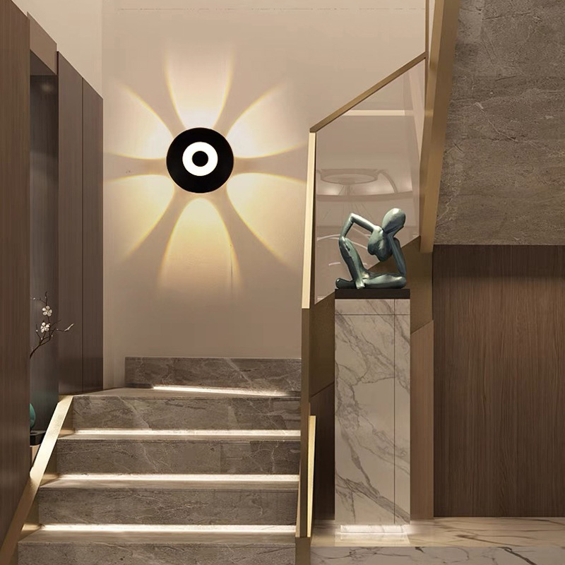 Modern LED Wall Sconce with Geometric Light Effect