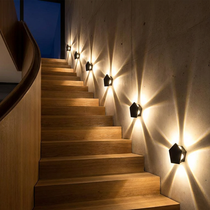 Modern LED Wall Sconce with Geometric Light Effect