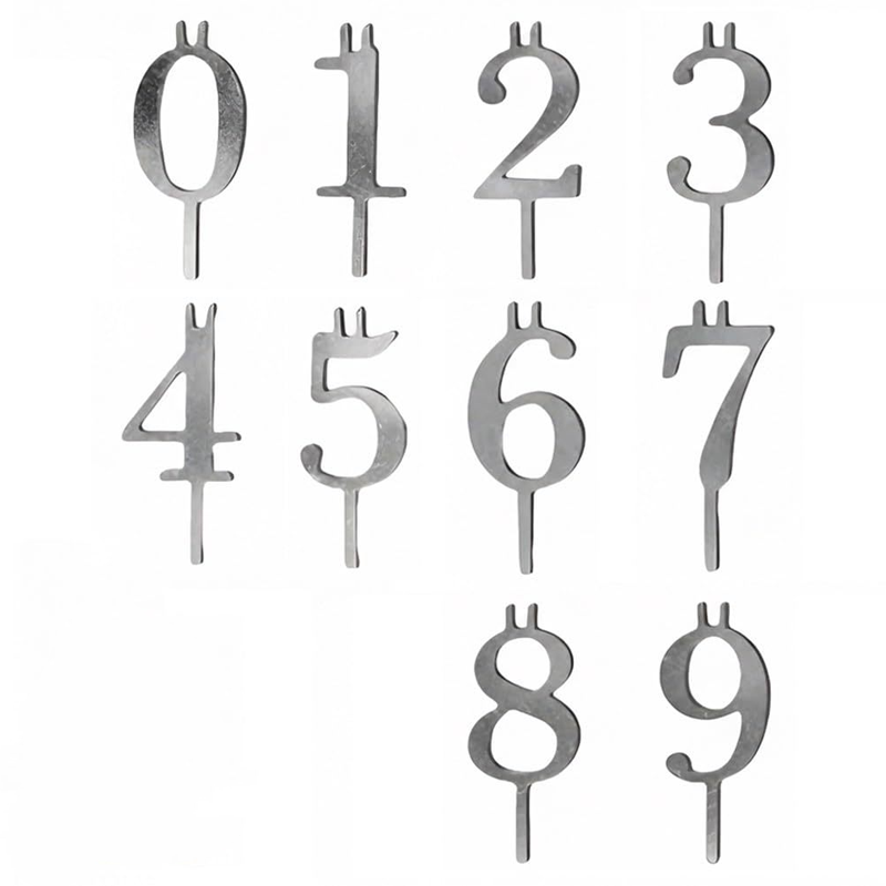 0-9 Number Birthday Cake Candle Holder Set