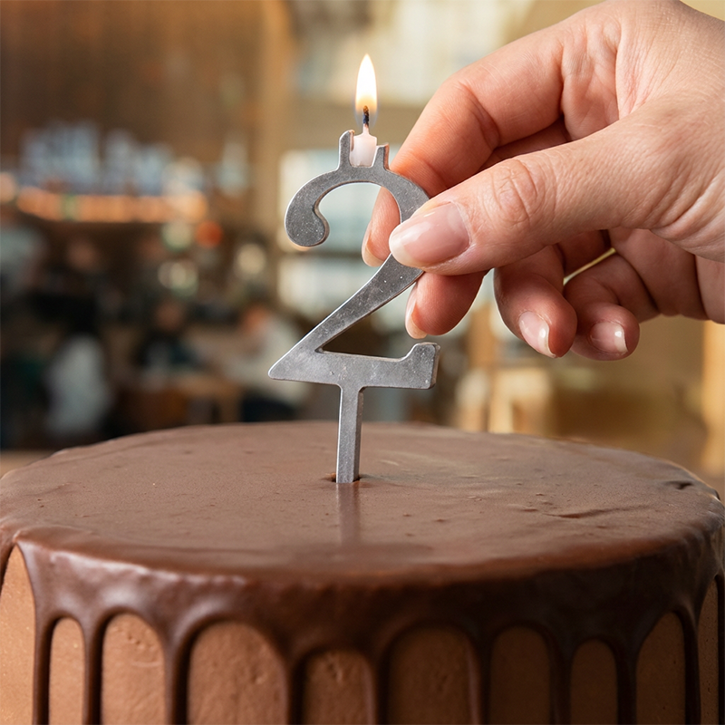 0-9 Number Birthday Cake Candle Holder Set