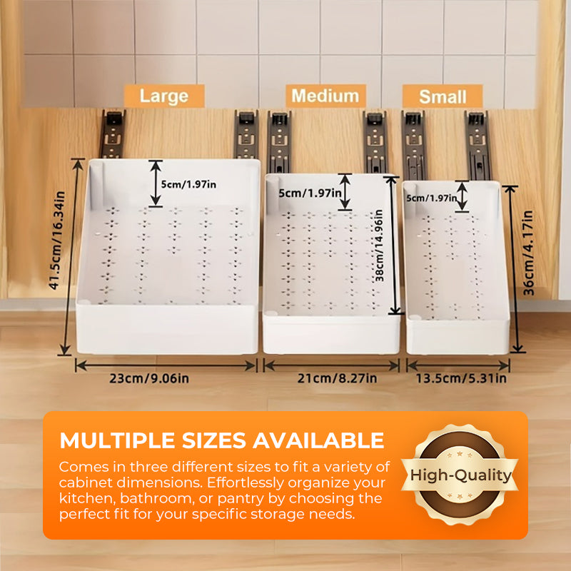 Drill-Free Pull-Out Cabinet Organizer