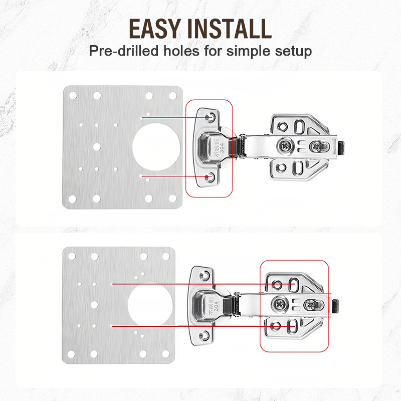 Stainless Steel Cabinet Door Hinge Repair Plate