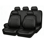 🚗9-Piece Universal Fit Leather Car Seat Cover Set