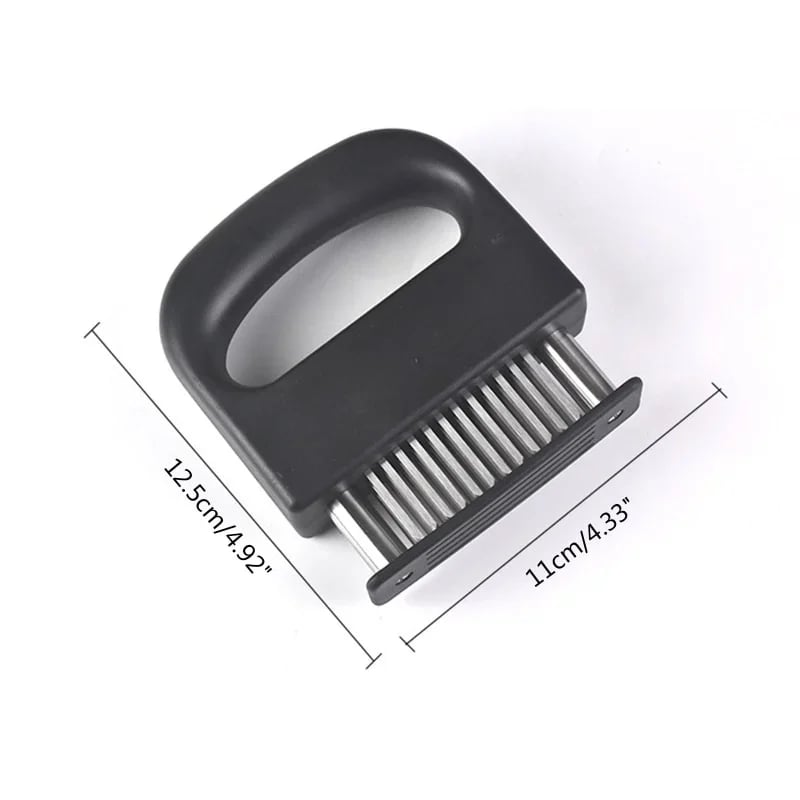🎉 Meat Tenderizer with 48 Stainless Steel Blades – Tenderize in Seconds, Dishwasher-Safe & Safe Storage Cover Included! 🔪