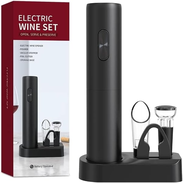 Electric Wine Opener Set - USB Rechargeable Corkscrew with 6 Accessories🍷🤹