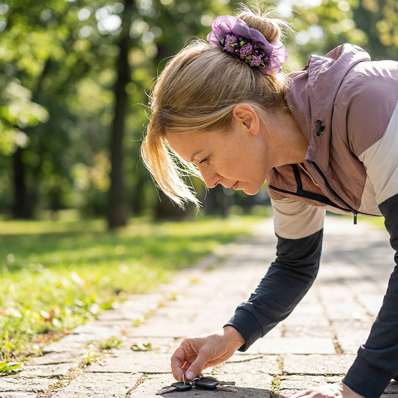 Elegant Floral Organza Hair Scrunchie