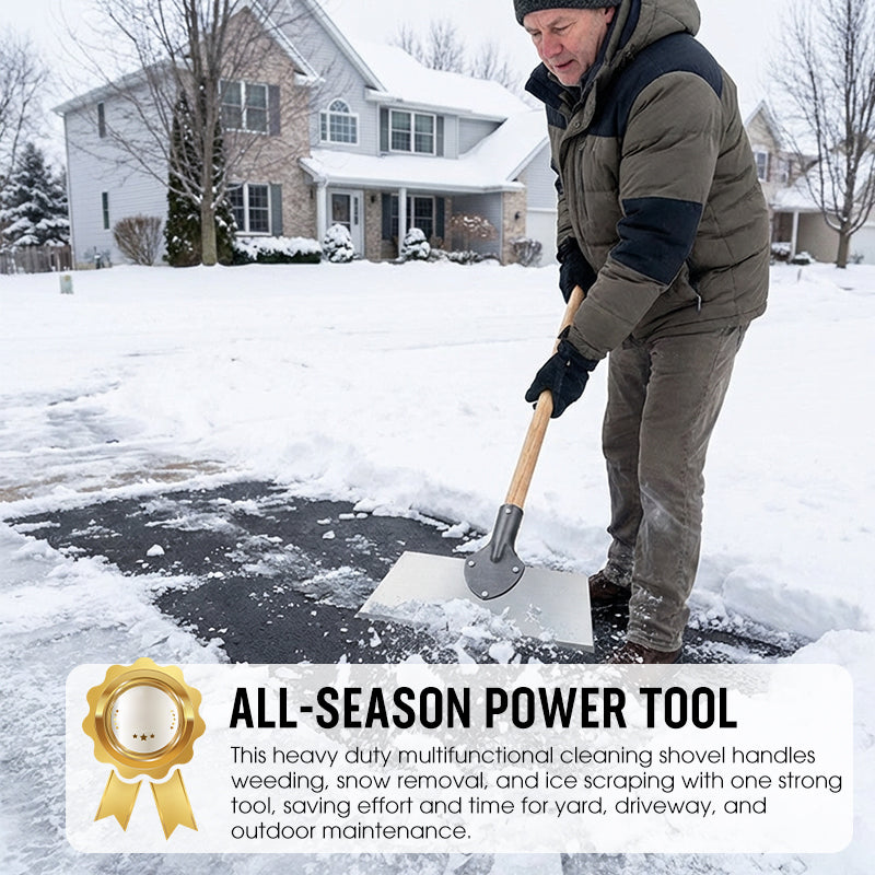 🧱❄️ Heavy Duty Multifunction Cleaning Shovel – Ultra-Sharp Manganese Steel Blade for All Seasons 🔥🌿