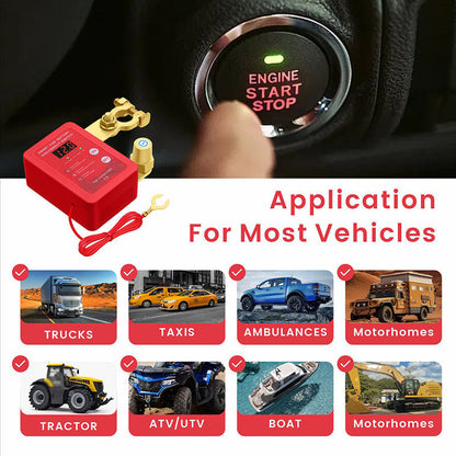 Anti-Theft Car Battery Disconnect Switch with Remote