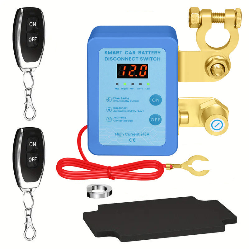 Anti-Theft Car Battery Disconnect Switch with Remote