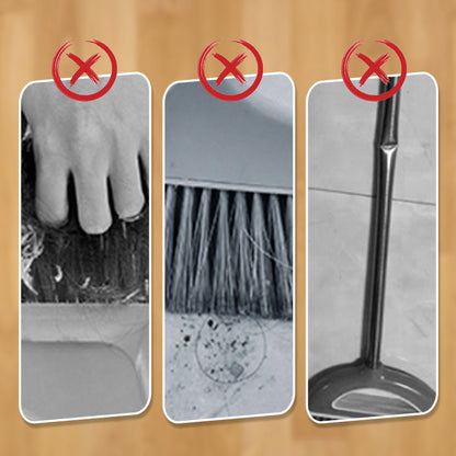 💝Stand-Up Dustpan Set with 180° Rotating Broom