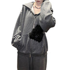 Women's Glitter Zip-Up Hoodie and Wide-Leg Pants Set