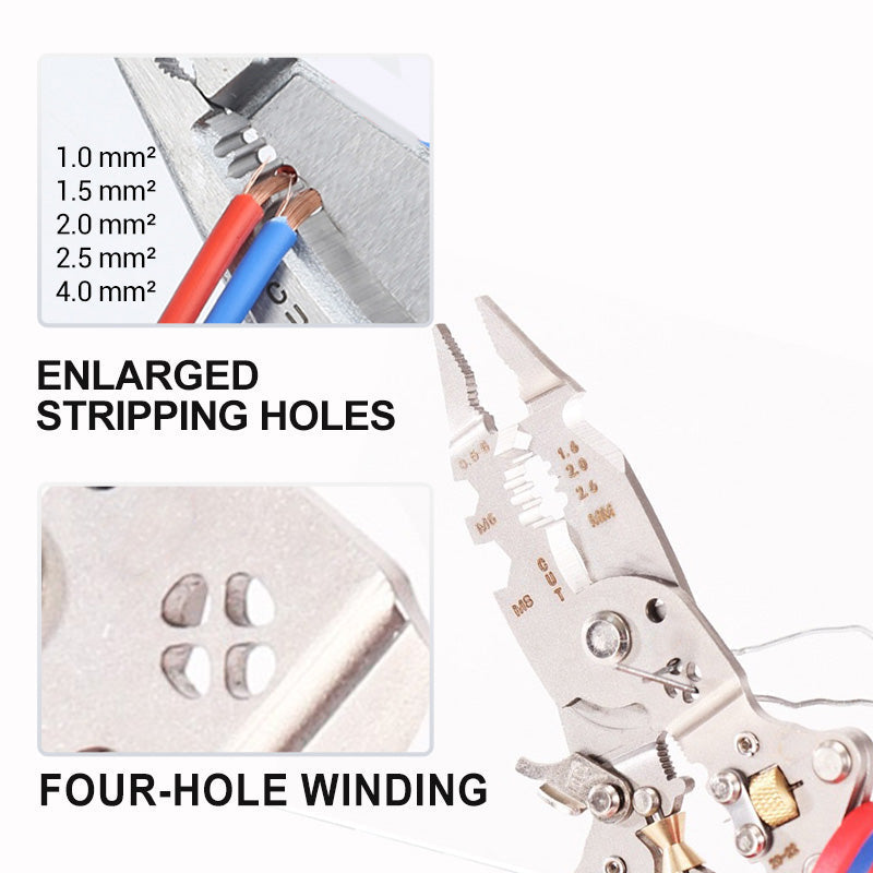Multi-Functional Folding Electrician's Pliers With Electric Measuring Function
