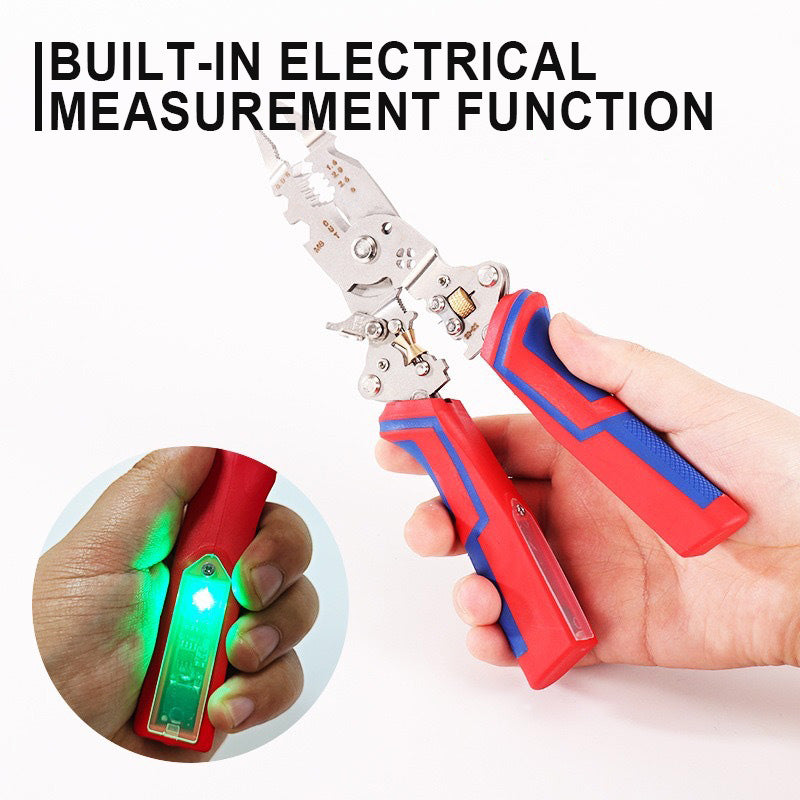 Multi-Functional Folding Electrician's Pliers With Electric Measuring Function