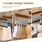 👕360° Swivel Multi-Hook Wardrobe Organizer--10 clips