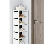 👠🚪 Vertical Shoe Rack for Entryway – Space-Saving, Sturdy Metal Frame & Easy Assembly 👟