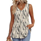 Women's Elegant Sleeveless V-Neck Top
