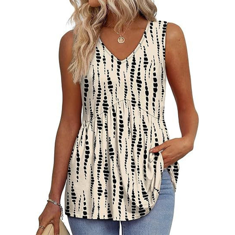 Women's Elegant Sleeveless V-Neck Top