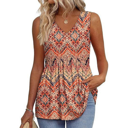 Women's Elegant Sleeveless V-Neck Top