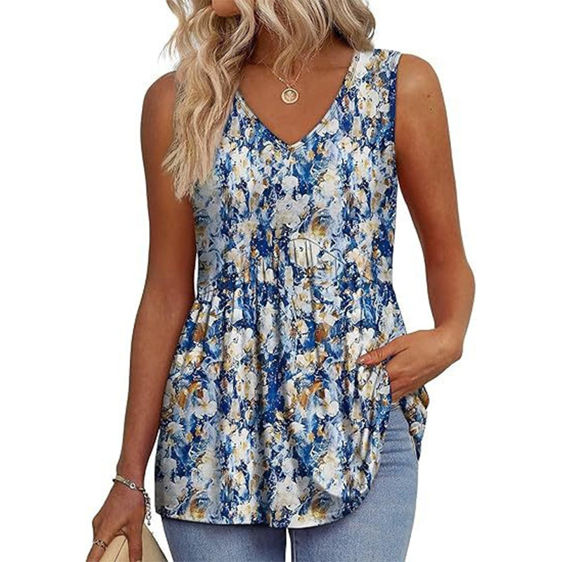Women's Elegant Sleeveless V-Neck Top
