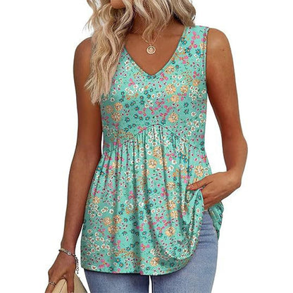 Women's Elegant Sleeveless V-Neck Top