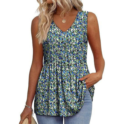 Women's Elegant Sleeveless V-Neck Top