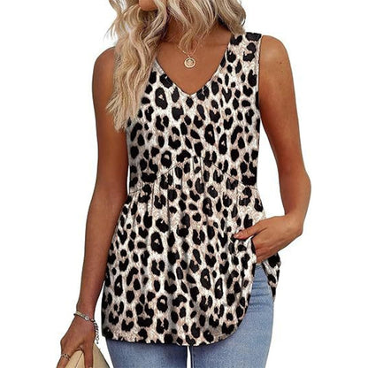 Women's Elegant Sleeveless V-Neck Top