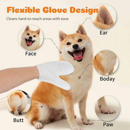 Pet Grooming Glove Wipes for Dogs & Cats - 6PCS/Pack