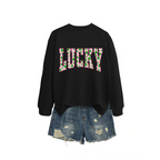 🍀St. Patrick’s Day Essential! Women's Lucky Shamrock Graphic Sweatshirt