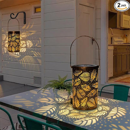 🔥Hanging Solar Shadow Lantern with Hollow Design