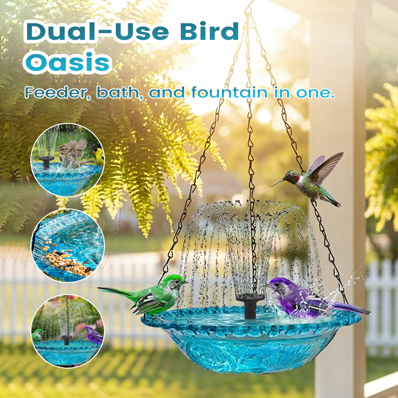 💖Outdoor Hanging Fountain Bird Bath & Feeder