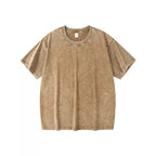 🔥Loose Vintage Solid Color Short Sleeve Top
