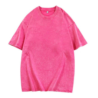 🔥Loose Vintage Solid Color Short Sleeve Top
