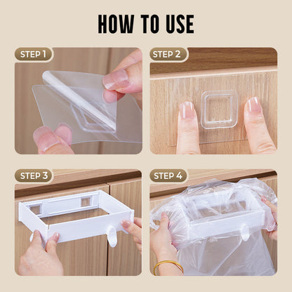 🔥Limited-time offer-No-Drill Wall-Mounted Folding Trash Bag Holder