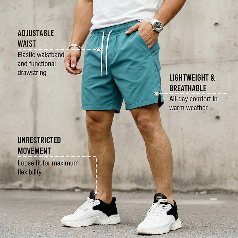 Men's Quick-Dry Athletic Running Shorts