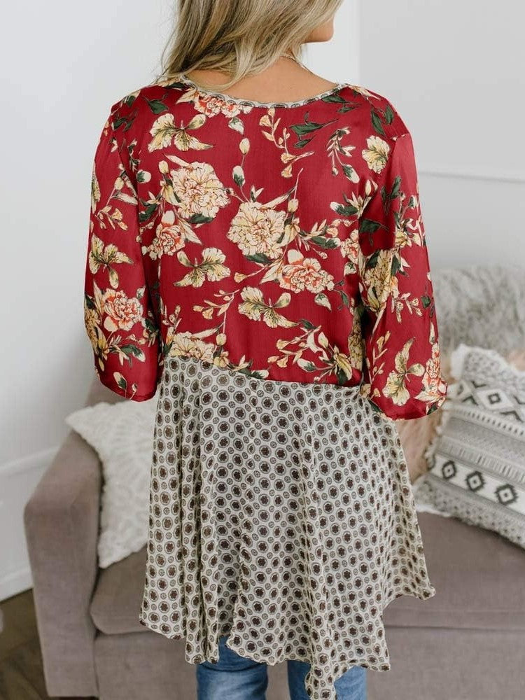 ✨Women's Floral Kimono Ruffle Sleeve Tie Cardigans Flowy Boho Loose Cover Ups