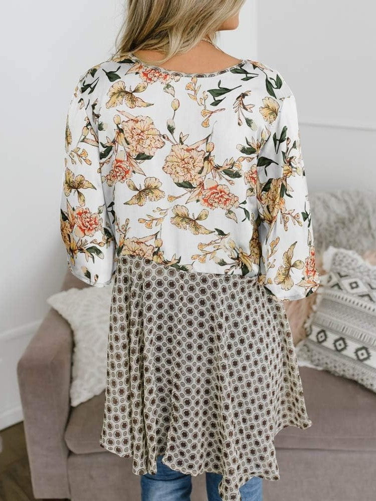 ✨Women's Floral Kimono Ruffle Sleeve Tie Cardigans Flowy Boho Loose Cover Ups