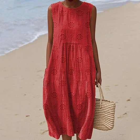 Women's Casual Sleeveless Midi Dress