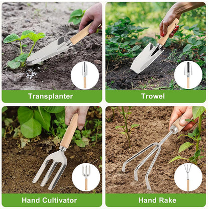 Heavy-Duty Garden Tool 9-Piece Set