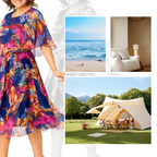 Women's Graceful Floral Printed Half-Sleeve Dress