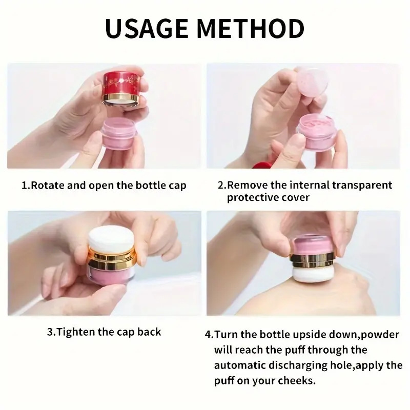 📢📢BUY 1 GET 1 FREE⏰Portable Powder Blush with Puff Applicator