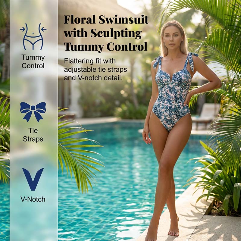 Women's Fashion Printed One-Piece Swimsuit