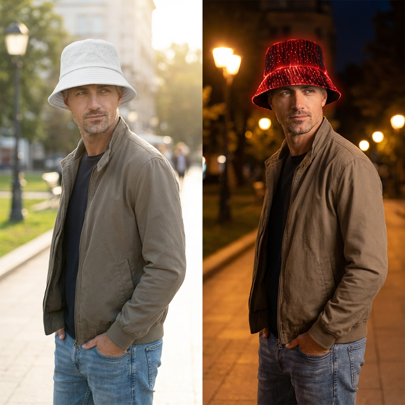 Luminous Fiber Optic Bucket Hat