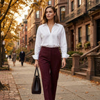 Women's Long Sleeve Button-Down Bodysuit Shirt